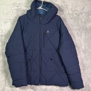 G.H. Bass & Co Navy Men’s Hooded Puffer Full Zip Jacket Size Large